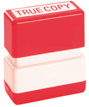 True Copy Stamp Self Inking